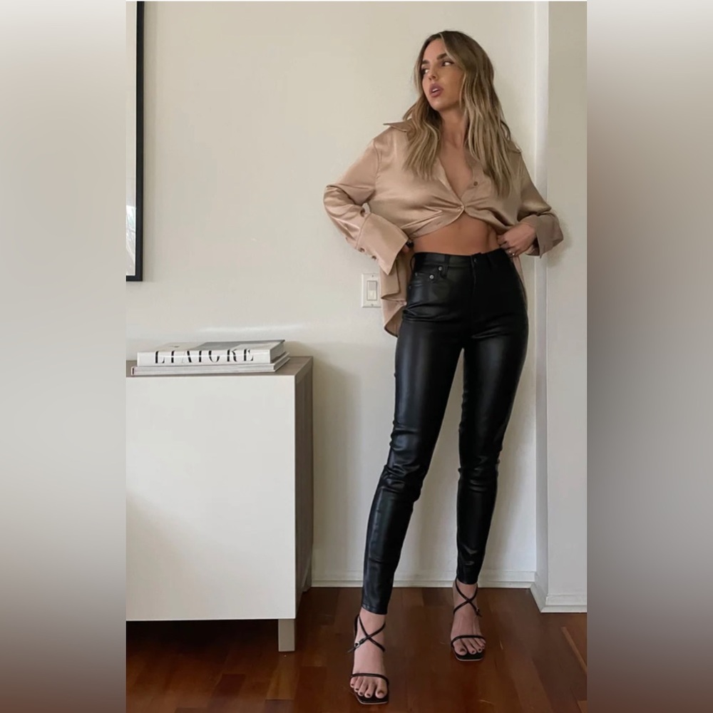 PISTOLA ALINE FAUX LEATHER PANTS - 26